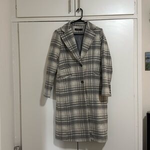 Ralph Lauren Plaid Wool Blend Coat